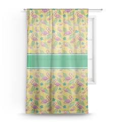 Pink Flamingo Sheer Curtain - 50"x84"