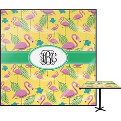 Pink Flamingo Square Table Top - 24" (Personalized)