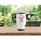 Pink Flamingo Stainless Steel Travel Mug with Handle Lifestyle