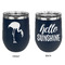 Pink Flamingo Stainless Wine Tumblers - Navy - Double Sided - Approval