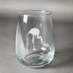 Pink Flamingo Stemless Wine Glass (Single)