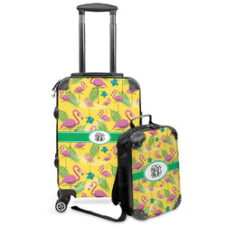 Pink Flamingo Kids 2-Piece Luggage Set - Suitcase & Backpack (Personalized)