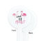 Pink Flamingo White Plastic 7" Stir Stick - Single Sided - Round - Front & Back