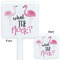 Pink Flamingo White Plastic Stir Stick - Double Sided - Approval