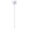 Pink Flamingo White Plastic Stir Stick - Double Sided - Square - Single Stick