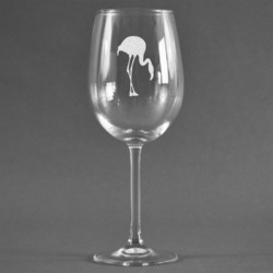 Pink Flamingo Wine Glass - Engraved