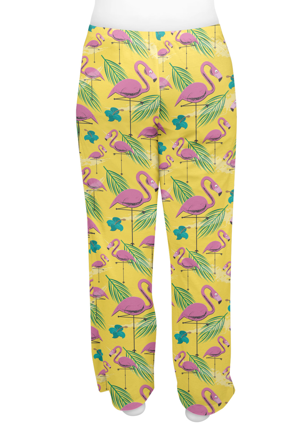 Pink Flamingo Womens Pajama Pants - 2XL (Personalized) - YouCustomizeIt