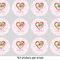 Valentine Owls 1" Multipurpose Round Labels - Sheet