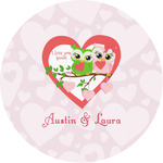 Valentine Owls Multipurpose Round Labels - 1" (Personalized)