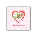 Valentine Owls Wood Print - 12x12 (Personalized)