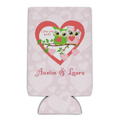 Valentine Owls Can Cooler (16 oz) (Personalized)