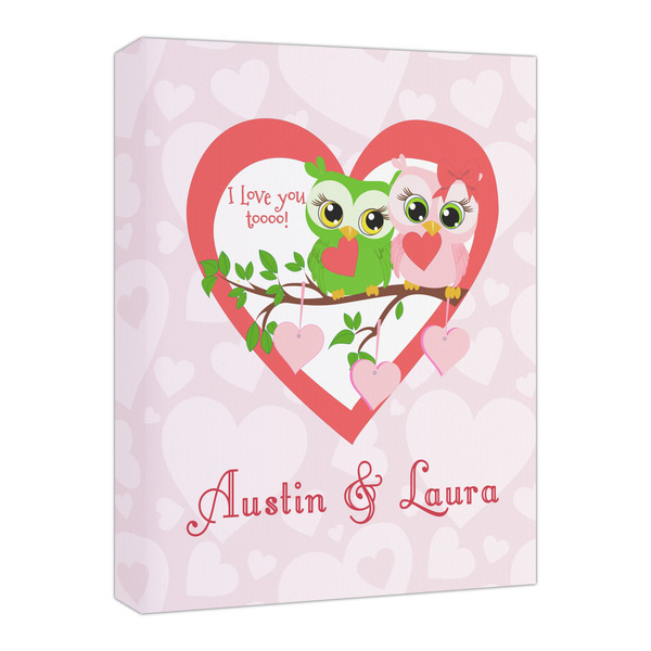 Custom Valentine Owls Canvas Print - 16x20 (Personalized)