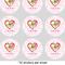 Valentine Owls 2" Multipurpose Round Labels - Sheet