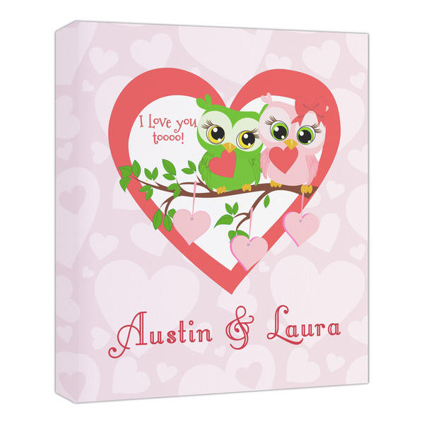 Custom Valentine Owls Canvas Print - 20x24 (Personalized)