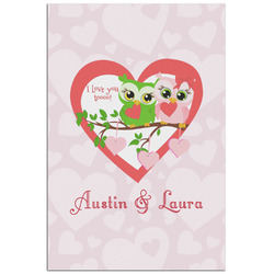 Valentine Owls Poster - Matte - 24x36 (Personalized)