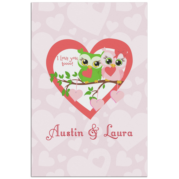 Custom Valentine Owls Poster - Matte - 24x36 (Personalized)