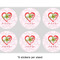 Valentine Owls 3" Multipurpose Round Labels - Sheet