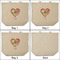 Valentine Owls 3 Reusable Cotton Grocery Bags - Front & Back View