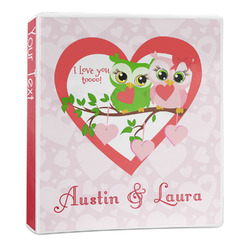 Valentine Owls 3-Ring Binder - 1 inch (Personalized)