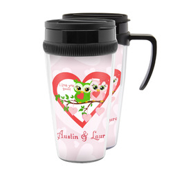 Valentine Owls Acrylic Travel Mug (Personalized)