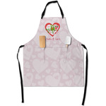 Valentine Owls Apron With Pockets w/ Couple's Names