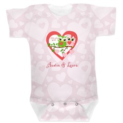Valentine Owls Baby Bodysuit (Personalized)