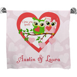 Valentine Owls Bath Towel (Personalized)