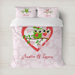 Valentine Owls Duvet Cover (Personalized)