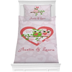 Valentine Owls Comforter Set - Twin XL (Personalized)