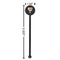 Valentine Owls Black Plastic 5.5" Stir Stick - Round - Dimensions