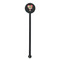 Valentine Owls Black Plastic 5.5" Stir Stick - Round - Single Stick