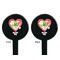 Valentine Owls Black Plastic 7" Stir Stick - Double Sided - Round - Front & Back