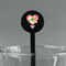 Valentine Owls Black Plastic 7" Stir Stick - Round - Main