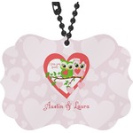 Valentine Owls Rear View Mirror Decor (Personalized)