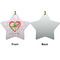 Valentine Owls Ceramic Flat Ornament - Star Front & Back (APPROVAL)