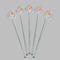 Valentine Owls Clear Plastic 7" Stir Stick - Round - Fan View