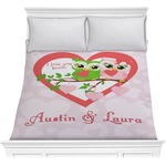 Valentine Owls Comforter - Full / Queen (Personalized)