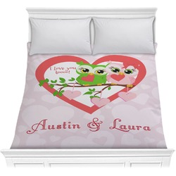 Valentine Owls Comforter - Full / Queen (Personalized)