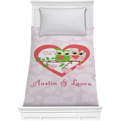 Valentine Owls Comforter - Twin XL (Personalized)