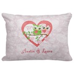 Valentine Owls Decorative Baby Pillowcase - 16"x12" (Personalized)