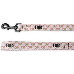Valentine Owls Deluxe Dog Leash - 4 ft (Personalized)