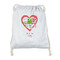 Valentine Owls Drawstring Backpacks - Sweatshirt Fleece - Single Sided - FRONT