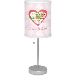 Valentine Owls 7" Drum Lamp with Shade Linen (Personalized)