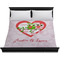 Valentine Owls Duvet Cover - King - On Bed - No Prop