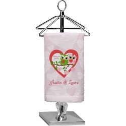 Valentine Owls Finger Tip Towel - Full Print (Personalized)