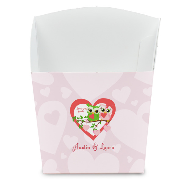 Custom Valentine Owls French Fry Favor Boxes (Personalized)