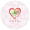 Valentine Owls Icing Circle - Small - Single