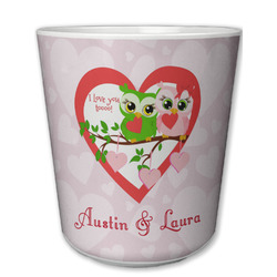 Valentine Owls Plastic Tumbler 6oz (Personalized)