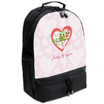 Valentine Owls Backpacks - Black (Personalized)