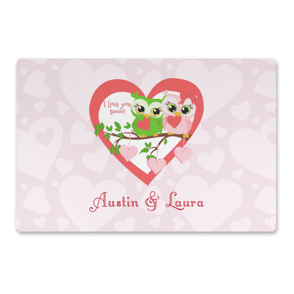 Custom Valentine Owls Large Rectangle Car Magnet (Personalized)